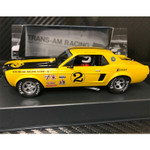 Pioneer 1968 Mustang Notchback T/A, Yellow #2 John Atwell 1/32 Slot Car