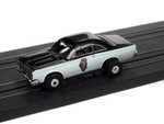 Auto World 1967 Ford Fairlane Illinois State Police Car (White/Black) Thunderjet HO Slot Car