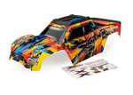 Traxxas X-Maxx Solar Flare Painted Body Assembled w/Body Mounts & Tailgate Protector (7811X)