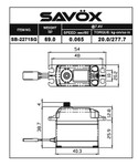 Savox SB-2271SG-BE Black Edition High Voltage Brushless Digital Servo 0.065sec / 277oz @ 7.4V