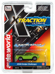 Auto World 2008 Dodge Challenger (Green) X-Traction R34 HO Slot Car