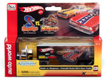 Auto World Racing Rig Peterbilt Model 359 w/Race Trailer (Snake vs. Mongoose) X-Traction Flamethrowers R12 HO Slot Car