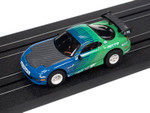 Auto World 1995 Mazda RX-7 (Blue/Green) Import Heat X-Traction HO Slot Car