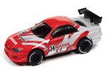 Auto World 1999 Nissan Skyline GTR(Red/Gray) Import Heat X-Traction HO Slot Car