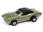 Auto World 1969 Pontiac GTO Convertible (Green) Thunderjet HO Slot Car