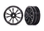 These are the Traxxas Drag Slash Front Wheels, Weld Gloss Black (2)