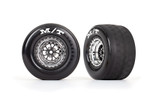 Traxxas Drag Slash Rear Wheels, Assembled, Weld Satin Black Chrome (2)
