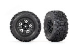 These are Traxxas 2.8" Sledgehammer Wheels, Assembled, Black (Electric Rear) (2)