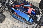 GPM Aluminum Battery Hold-down (Blue) - Installed