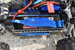 GPM Aluminum Battery Hold-down (Blue) - Installed