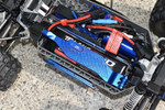 GPM Aluminum Battery Hold-down (Blue) - Installed