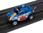 Auto World 1965 Volkswagen Baja Bug (Blue) Rally World Stage X-Traction HO Slot Car