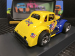 Pioneer 1937 Dodge Coupe Legends, Yellow/Blue 'Sunoco' #15 1/32 Slot Car