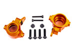 Traxxas Steering Blocks, 6061-T6 aluminum (Orange-Anodized), Left & Right, Steering Block Arms (2)