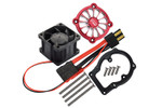 GPM Aluminum 6061-T6 Motor Heat Sink With Cooling Fan (Red) for Sledge