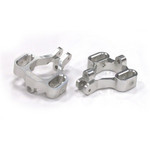 Integy Aluminum Castor Blocks for HPI Savage XL, Flux (Silver)