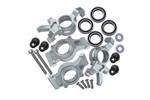 GPM Silver Aluminum Front & Rear Oversized Knuckle Arm - 20pc set for X-Maxx