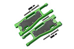 GPM (Green) Aluminum 6061-T6 Front Lower Arms & Carbon Fiber Dust-Proof Protection Plate (25pc set) for Sledge