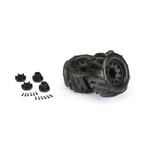 Pro-Line Dumont Front/Rear 2.8" Sand/Snow MTD Mounted 12mm Raid Black Wheels