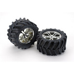 Traxxas Maxx Chevron Tires with 3.8" Split Spoke Wheels: T-Maxx, E-Maxx, Revo