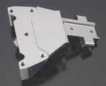 Integy Aluminum Front Lower Bulkhead (Silver): Jato 3.3