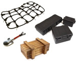Integy Realistic Model 1/10 Scale Accessories Set for Off-Road Crawler (Black)
