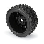 Pro-Line (Black) 1/6 Badlands MX57 Front/Rear 5.7” Tires Mounted on Raid 8x48 Removable 24mm Hex Wheels (2)