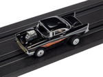 Auto World 1957 Chevrolet Bel Air Street Rod w/Blower (Black) Thunderjet HO Slot Car