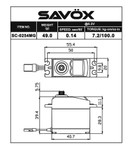 Savox SC-0254MG Standard Digital Metal Gear Servo with Soft Start, 0.14sec / 100oz @ 6V
