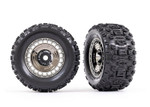 Traxxas Tires and Wheels Assembled and Glued (Black Chrome)