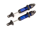 Traxxas GTX Medium (Aluminum Blue-Anodized) Shocks (fully assembled w/o springs) (2)