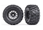 Traxxas Maxx AT Tires and Black Wheels Assembled