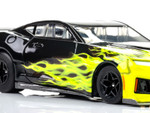 AFX 2021 Chevy Camaro ZL1 Wildfire Black-Lime Flame HO Slot Car
