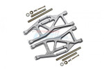 GPM Silver Aluminum Front & Rear Lower Arms - 14pc Set for the Maxx w/WideMaxx