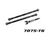 Traxxas Front Toe Links (TUBES Black-Anodized, 7075-T6 Aluminum, Stronger Than Titanium) (2): For use with #7895 X-Maxx WideMaxx Suspension Kit)