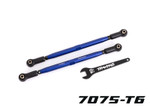 Traxxas Front Toe Links (TUBES Blue-Anodized, 7075-T6 Aluminum, Stronger Than Titanium) (2): For use with #7895 X-Maxx WideMaxx Suspension Kit)