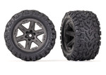 Traxxas 2.8" Talon EXT Tires Assembled with RXT Gray Wheels (4WD Electric Front/Rear: 2WD Electric Front Only)