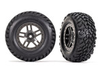 Traxxas SCT Off-Road Tires with Split-Spoke Gray Beadlock Style Wheels