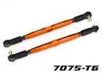 Traxxas X-Maxx Toe links 7075-T6 (Orange-Anodized) Aluminum Rod Ends