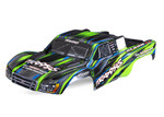Traxxas Slash 4X4 Green Body with Front and Rear Body Mounts & Support for Clipless Mounting