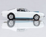 AFX 1965 Shelby Mustang GT350 White/Blue Mega G+ HO Slot Car