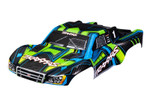 Traxxas Slash 4X4 Body Green,Blue (Painted, Decals Applied)