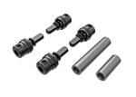 Traxxas Front and Rear Male and Female Center Driveshafts with 6061-T6 Aluminum (Dark Titanium-Anodized) Shafts