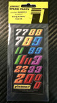 Pioneer Various Racing numbers Sticker Sheet #8