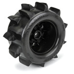 Pro-Line Sand Paw HP BELTED 2.8" Sand Truck Tires Mounted on Raid Black 6x30 Removable Hex (12mm & 14mm) Wheels (2)
