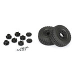 Pro-Line Mirage TT 2.2"/3.0" BELTED SC Tires Mounted on Raid Black 6x30 Removable Hex (12mm & 14mm) Wheels (2)