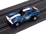 Auto World 1964 Corvette Grand Sport (Blue & White) Thunderjet HO Slot Car