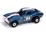 Auto World 1964 Corvette Grand Sport (Blue & White) Thunderjet HO Slot Car