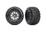 Traxxas Charcoal Gray Wheels Dual Profile Sledgehammer Tires (Rear) (2)