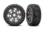 Traxxas 3.0" Gray Wheels with Belted Sledgehammer Tires (2)